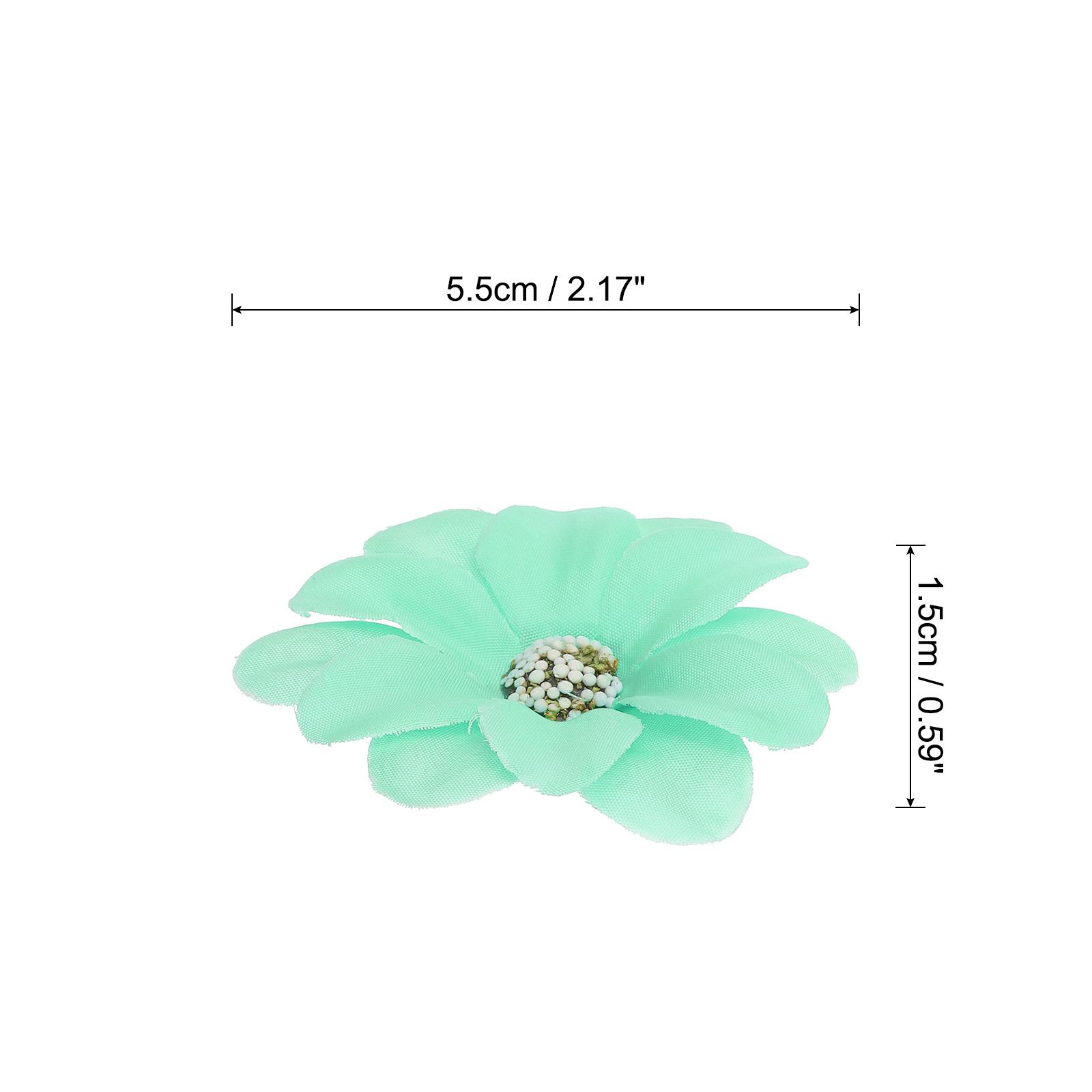 

50pcs Faux Flower Heads Fake Chrysanthemum Blossom Head Bulk For DIY Garland Headdress Wedding Engagement Party Home Decor 5.5cm x 1.5cm светло-синий