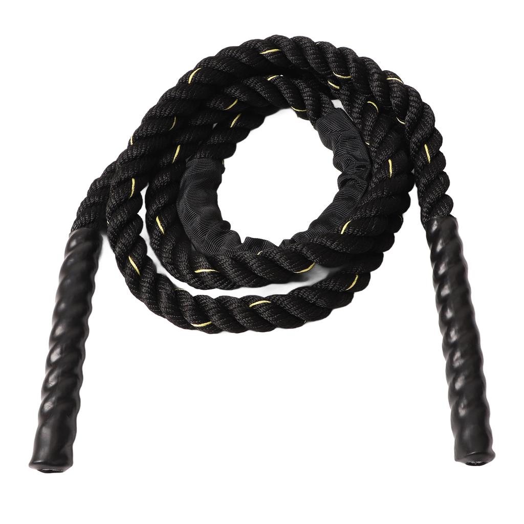 Vektet hoppetau 25mmx3m Svart Gull Polyester Tungt hoppetau for Styrketrening Muskel