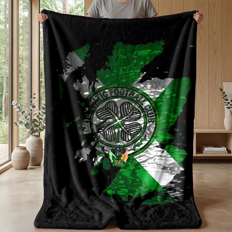 Koc z motywem Celtic FC Miękki koc z polaru flanelowego Ciepły lekki koc narzutowy do domu sofy łóżka
