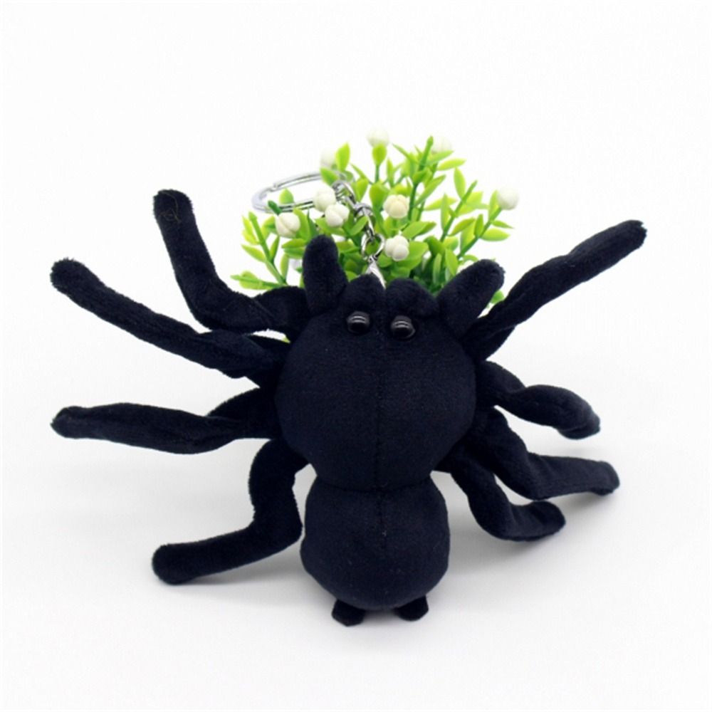 Bag Pendant Spider Keychain Realistic Spider Plush Toys Small Gift Spider Keyring  Halloween
