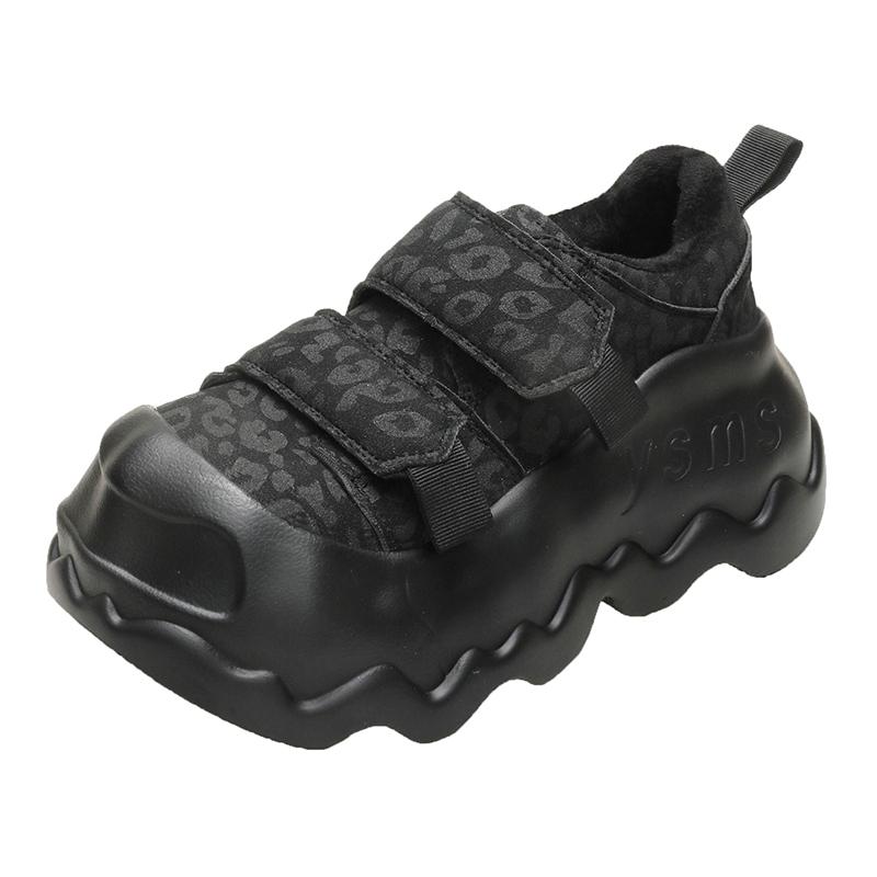 

Женские туфли на платформе с леопардовым принтом, спортивные повседневные, новые кроссовки, осень-зима, дизайнерский тренд, беговые туфли, для ходьбы, для путешествий 35 чёрный