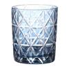 Dinner Luxe Cut Glass Rock Glass Cup 280cc Diamond Pattern Ink Blue Kouga Takumi-fu 80xH90mm PNO.332357