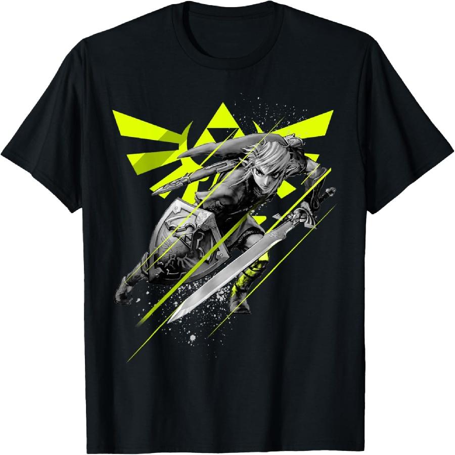 Legend of Zelda Link Neon Green Crest T-Shirt S