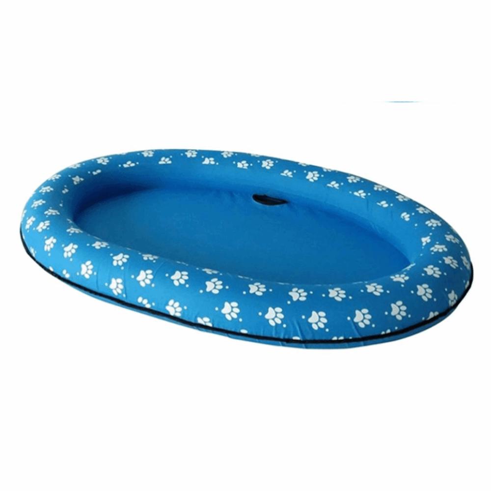 Forma a Cuscino Ovale Zattera Galleggiante per Animali Centro Piatto Giocattolo Gonfiabile per Animali Giochi Acquatici all'Aperto