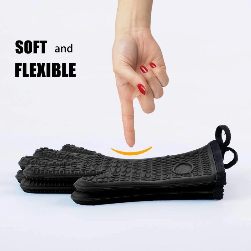 Mănuși pentru cuptor Mănuși de silicon pentru coacere Mănuși pentru cuptor cu microunde Anti-opărire Mănuși pentru cuptor Mănuși pentru grătar Mănuși pentru copt rezistente la căldură