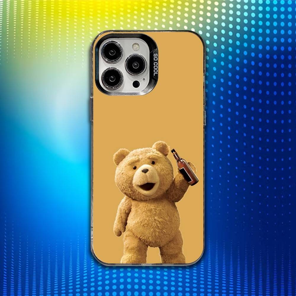 T-Teddy Bear Movie Ted Phone Case For iPhone 16,15,14,13,12,11,Mini,Pro,SE,MAX White Matte Shockproof Cover