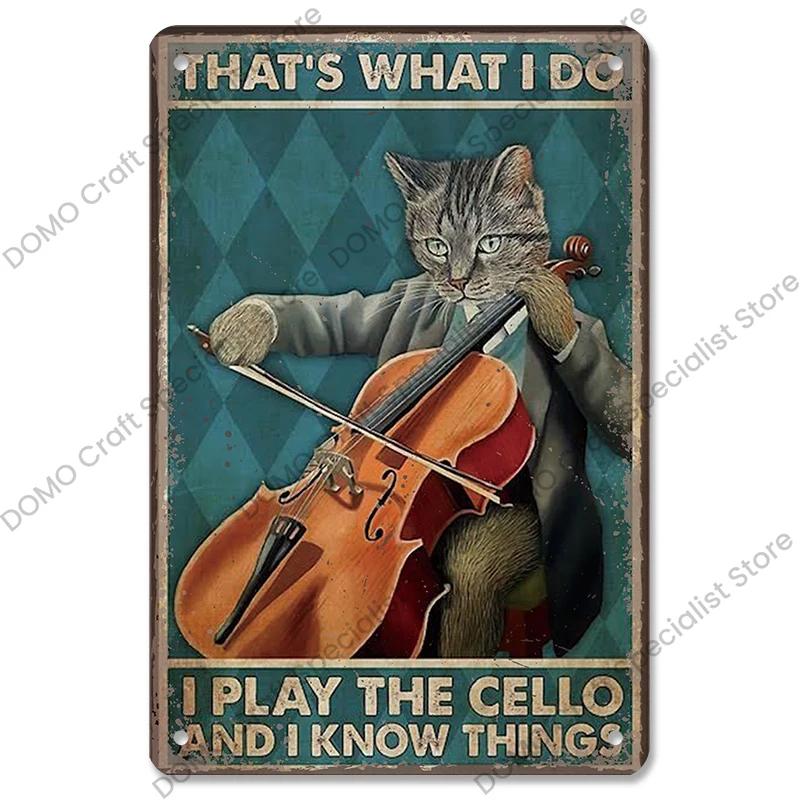 Retro Music Metal Tin Signs - Ideal for Music Party! Features CD, Radio, Guitar. Decor for Bar, Club, Living Room.