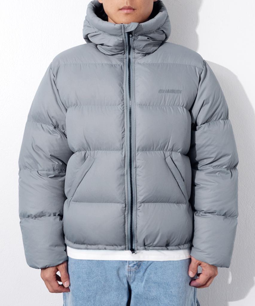 Qt8 Garments Rg Duck Down Heavyweight Hoodie Jacket (Greyed Skyblue)