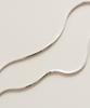 Alleun Silver 925 Square Chain Snake Chain Silver Necklace Choker Mini