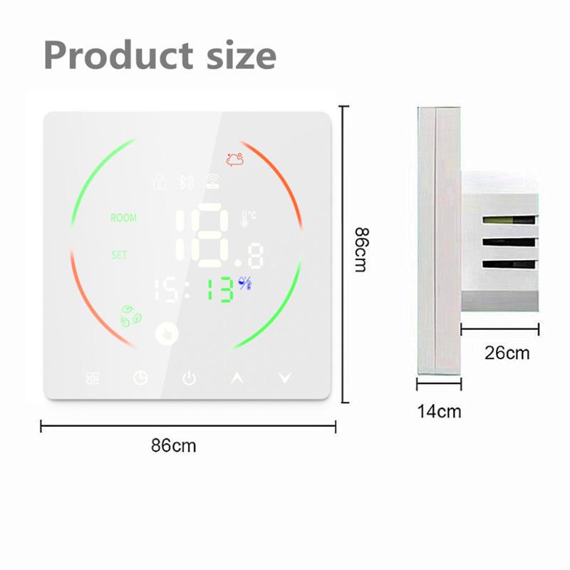 Smart WIFI Underfloor Heating Thermostat with Humidity and Weather Programmable Room Temperature Controller Suitable for Tuya APP