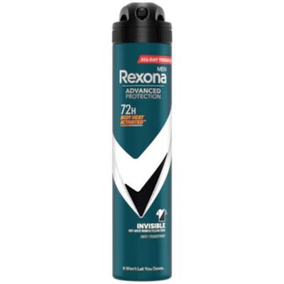 Deodorant - REXONA - Men Advanced Protection - 200mL - Invisible Black &; White - Alcohol-free