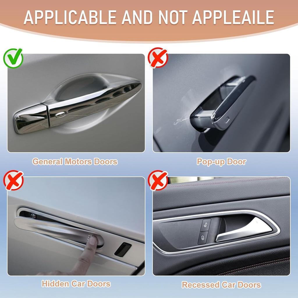 10 PCS Bling Car Door Handle Protector, Shiny Crystal Rhinestone Anti-Scratch Universal Cars Door Handle Protective Cover, Glitter Automotive