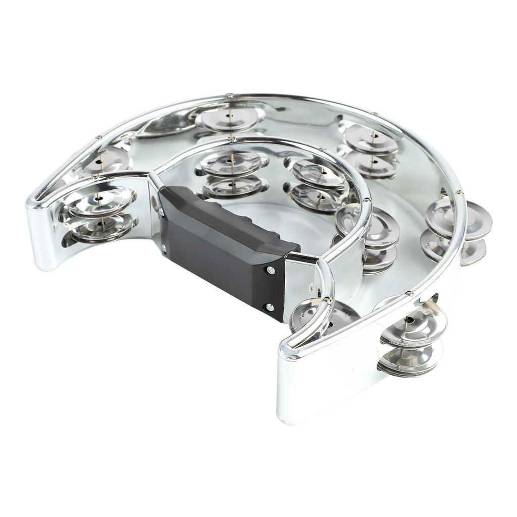 Tambourine Double Row 22cm Percussion Jingles Hand Instrument for Party Performance
