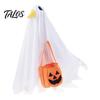 Halloween Outdoor Decor Goose Outfit, Ghost Porch Clothes with Pumpkin Bag for 23" Party Statue, Accessory Patio Lawn Yard Seasonal Holiday Decoration