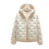 Womens Short Hooded Cotton Puffer Coat Fall Winter Loose Fit Casual Warm Commute Fashion Jacket