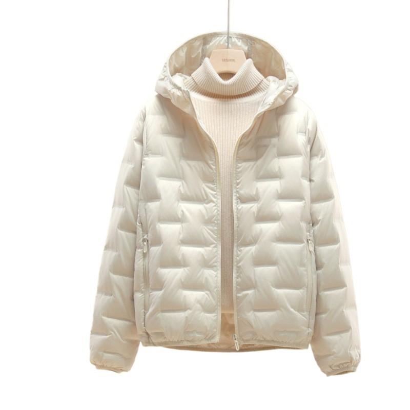 Womens Short Hooded Cotton Puffer Coat Fall Winter Loose Fit Casual Warm Commute Fashion Jacket