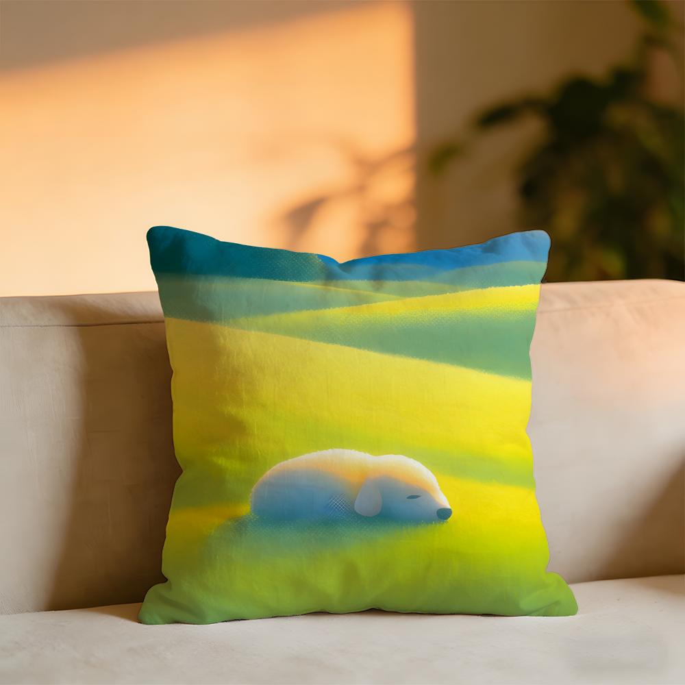 

Cute Animals Spring Sleep Series Cushion Cover Cozy Velvet Throw PillowSoft Warm Cushion For Sofa Bed 30x30 cm