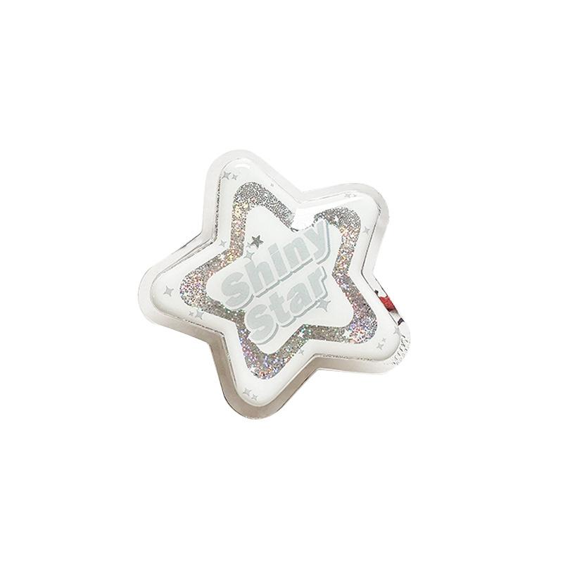 Mobile Phone Airbag Bracket, Five-Pointed Star Glitter Powder, Small Wind, Fresh And Pasted Desktop Retractable Watching Drama Support Frame