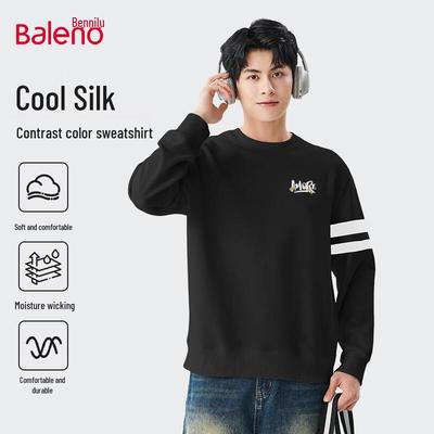 Baleno Men's Cool Grid Color Block Round Neck Sweatshirt
