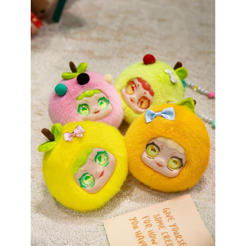 Adorable Ensemble de Boîtes Aveugles sur le Thème des Fruits Charms Peluches Mignons Cadeau Parfait pour les Enfants et les Collectionneurs