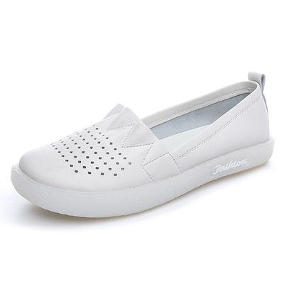 New Summer Autumn Genuine Leather Women Flat Shoes Top Quality Ladies Moccasins Slip On Casual Shoes Flats Female Driving Shoes