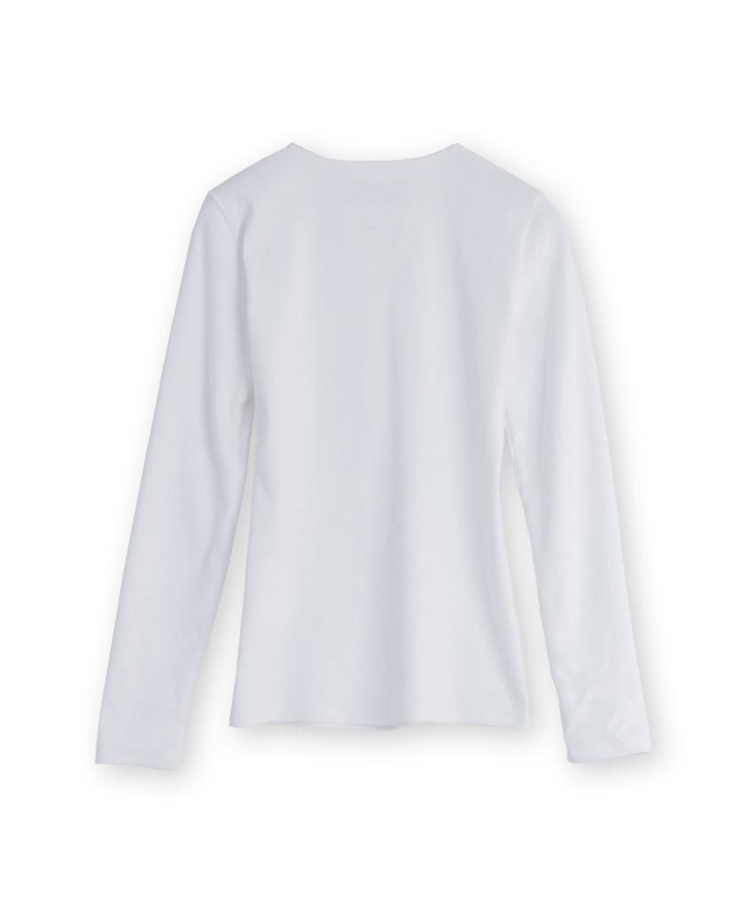 Beulaunyadeu W Henley Neck Long Sleeve, Ivory