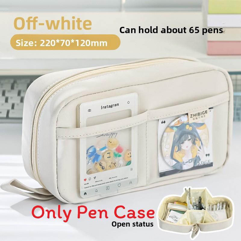 Canvas Pencil Case Large Capacity Durable School Supplies For Students