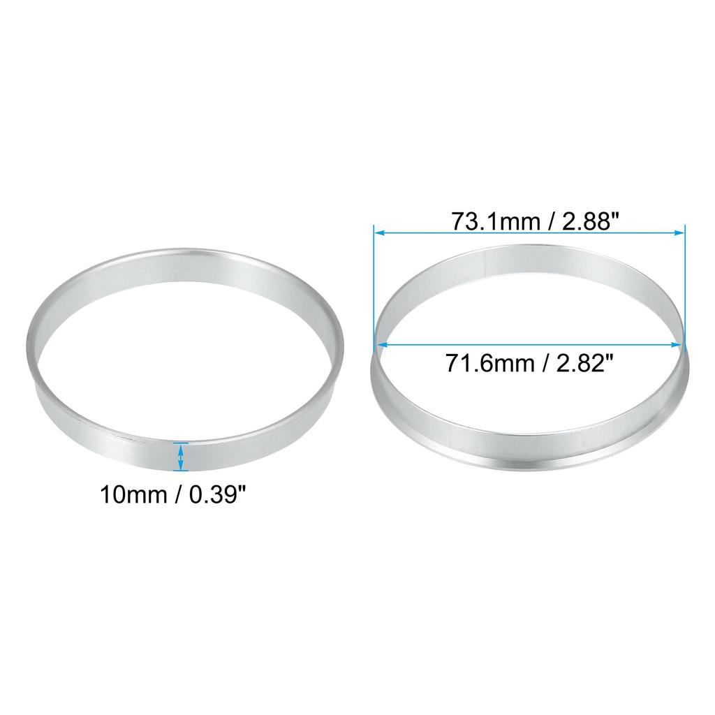 ACROPIX Auto Nabenzentrierring Universal Silberton 73.1mm-71.6mm 4 Stück