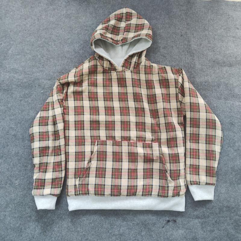 European and American Autumn and Winter Street Retro Checkered Hooded Sweatshirt for Men and Women