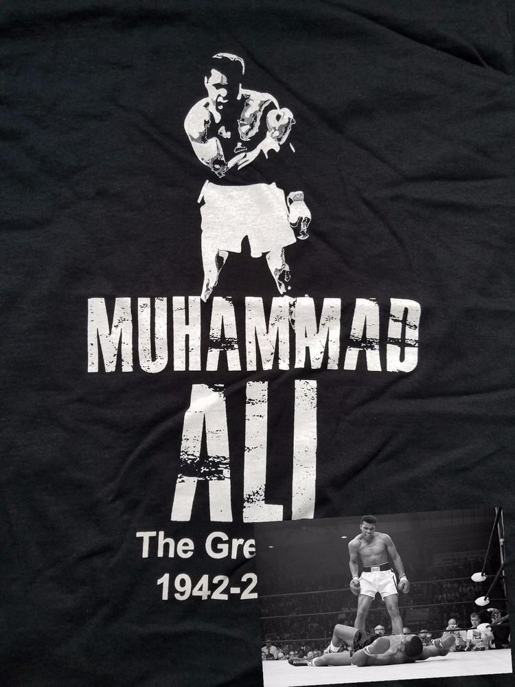 Мухаммед Али Кассиус Клей  Покойся с миром. Боксерская Легенда Величайший Сонни Листон Унисекс Футболка XXXXL