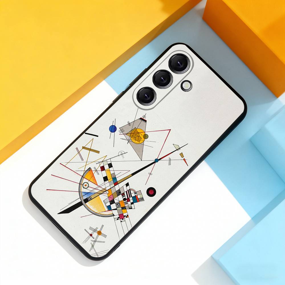 

W-Wassily K-Kandinsky Art Phone Case For Samsung Galaxy A 73,72,51,53,52,71,22,5G,Note,J7,8,9 Soft Precise Hole Black Cover Samsung a714g