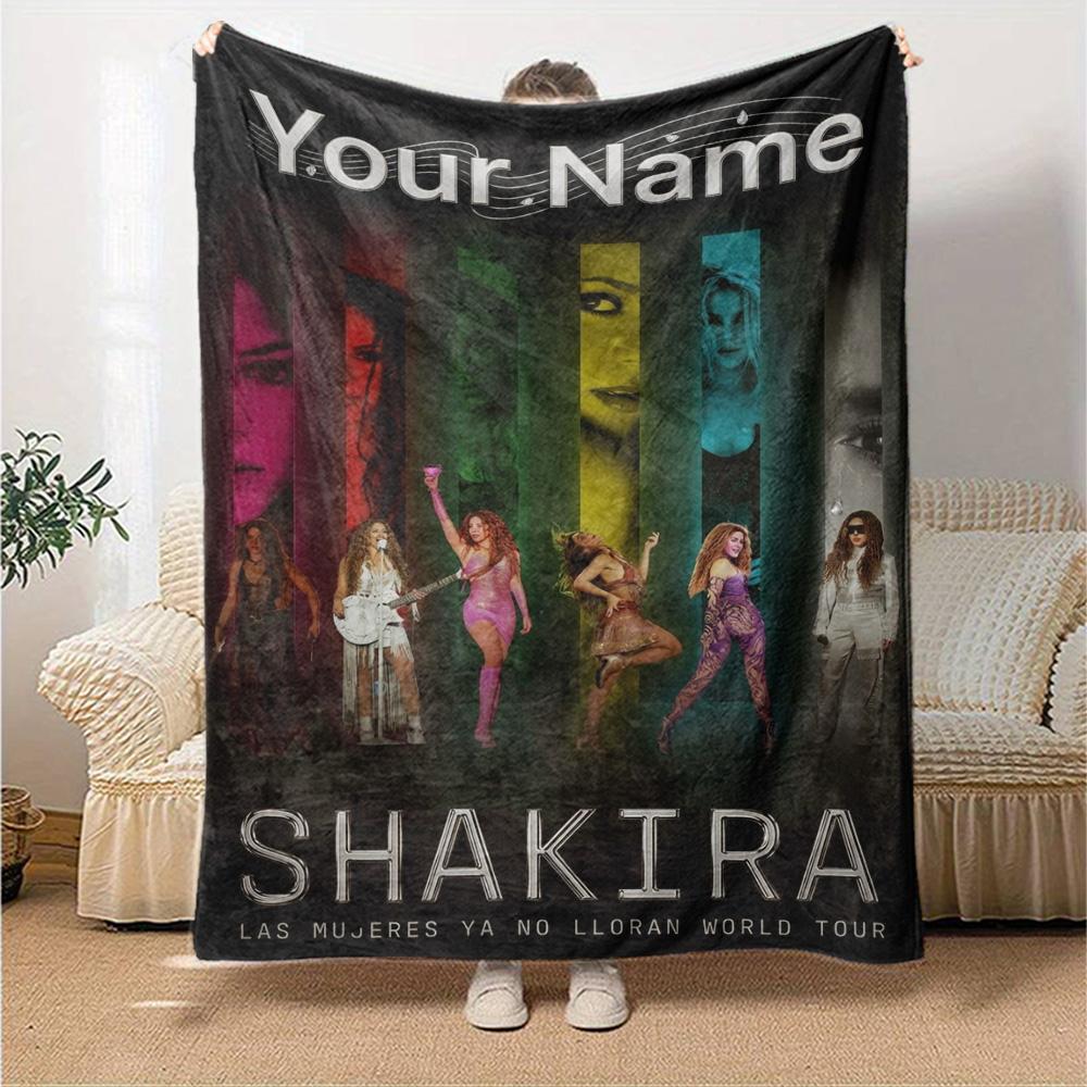 Name Individuell Shakira Druck Flanelldecke Hohe Qualität Warm Bequem Decke für Alle Jahreszeiten Perfekt für Geschenke Heimdekoration