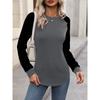 JPNTKY Women's Fashion Casual Long Sleeve O-Neck Blouses & Shirts