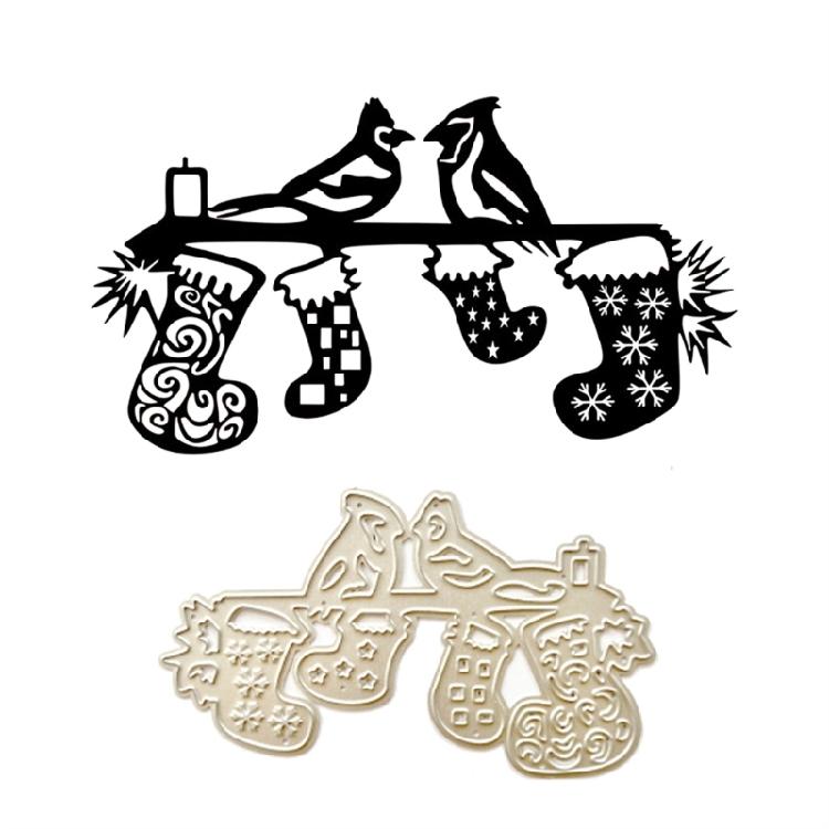 Christmas Themed Cutting Dies Carbon Steel Embossing Die Cut Templates For Scrapbooking Photo Album Planner Decoration