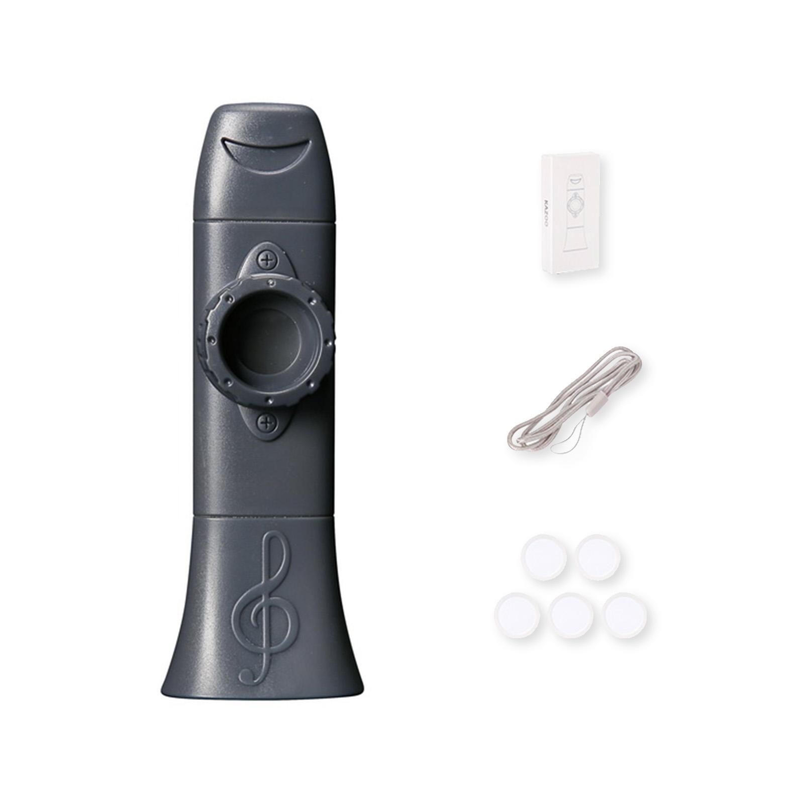 

Plastic Kazoo with Lanyard and Membranes For Music Classes Party Outdoor Activities Colorful Plastic Musical Instrument сірий