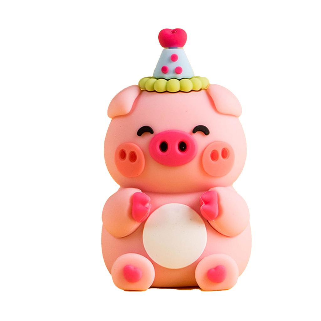 Cartoon Animal Figurine Decorative Cute Soft Plastic Animal Ornament for Birthday Party Desktop