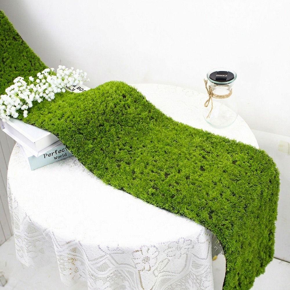 Green Turf Table Runner Length 120cm/180cm Simulation Moss Tablecloth  Bridal Shower
