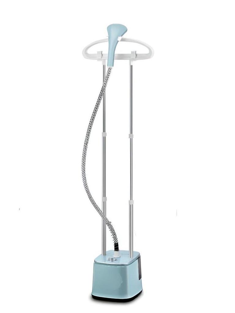 Dual-Rod Vertical Garment Steamer with Ironing Board, Large Steam Output, and Spacious Water Tank for Home Use