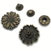 20 PCS Metal Flower Shape Turn Lock Replacement Jeans Buttons Alloy Removable Buttons Easy Clip Snap DIY Accessories