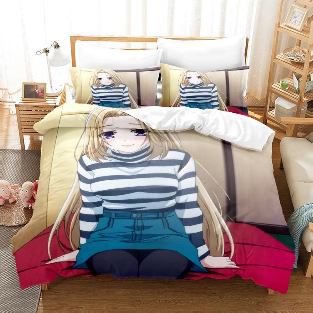Anime A Girl and Her Guard Dog Bedding Set Single Twin Full Queen King Size Bed Set Adult Bedroom Duvet Cover Sets Home Textiles