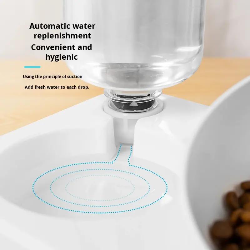 New Pet Bowl 15 Degrees Tilt To Protect Cervical Vertebrae Dog Food Bowl Automatic Drinking Feeder Pet Feeding Supplies