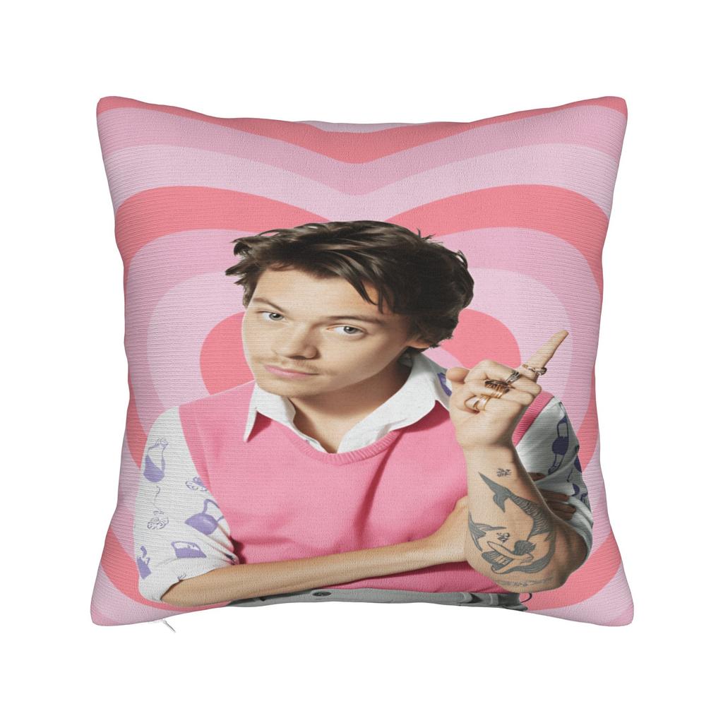Singer H-Harrys S-Styles Pillow Case  Soft Pillow Cover For Sofa Car Home Decor Funny Cushion Cover