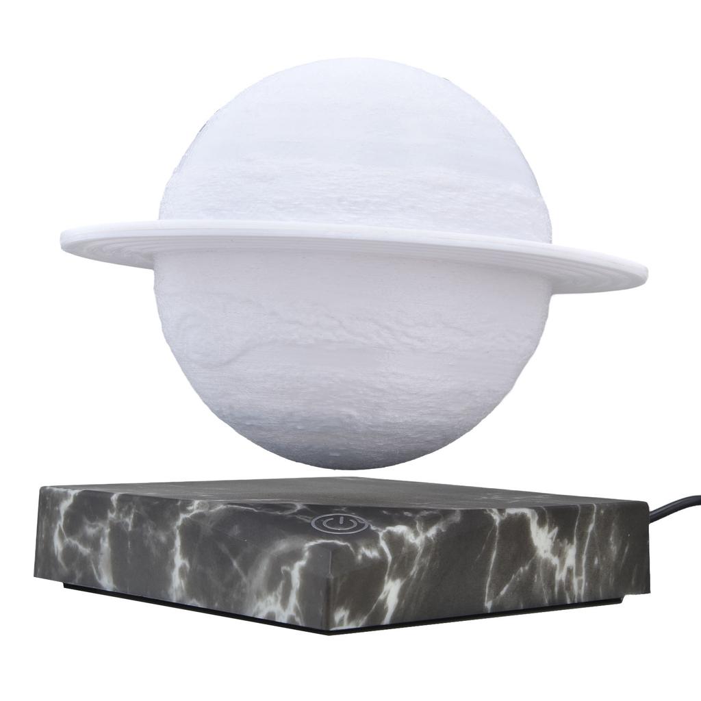 LED Saturn Nachtlicht 3 Farbmodi 3D-gedruckte Magnetschwebe Mondlampe für den Haushalt