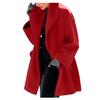 Womens Winter Wool Coat Trench Jacket Ladies Warm Slim Long Overcoat Outwear