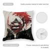 Chinese Ink Painting Style Cushion Cover Anti-dustmite Pillowcase Invisible Zipper Silky Short Plush Sofa Cushion Cover