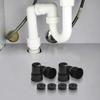 ABS Plastic Radiator Valve Cap Black White Valve Cover Replacement Cover Easy Push-Fit Water Heaters Pipe Cover