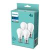 Ampoule LED Philips A60 E27 8W 4000K 806Lm 230V - 4-Pack - Blanc froid