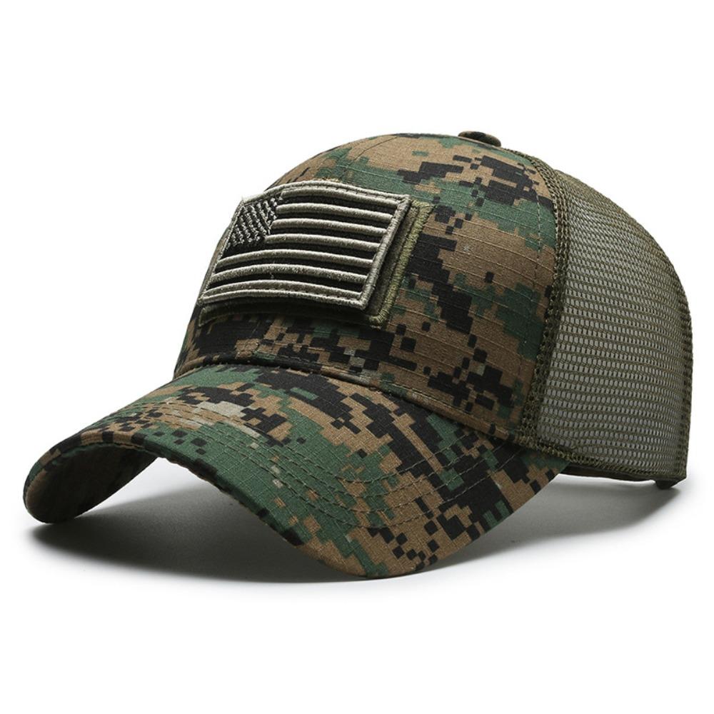 Amerikaanse Logo Patch Baseballpet Heren en Dames Lente en Zomer Mesh Vizierpet Outdoor Ademende Zonnehoed groen