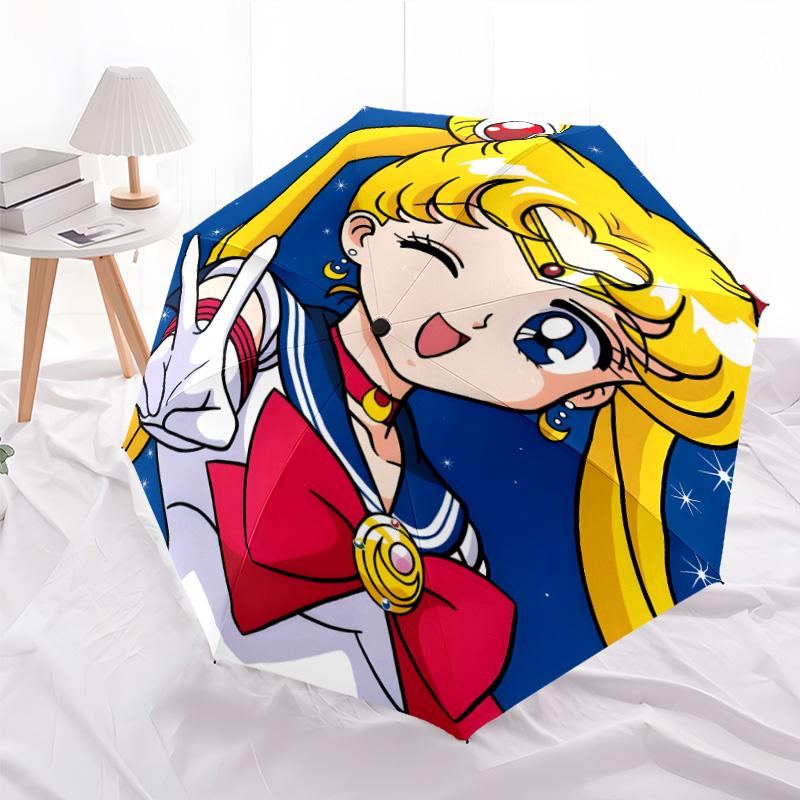 1pc Sailor Moon Umbrella, Sun Protection, And UV Shielding. It Has Eight Sturdy Ribs for Outdoor Use And Perfect As a Holiday Gift