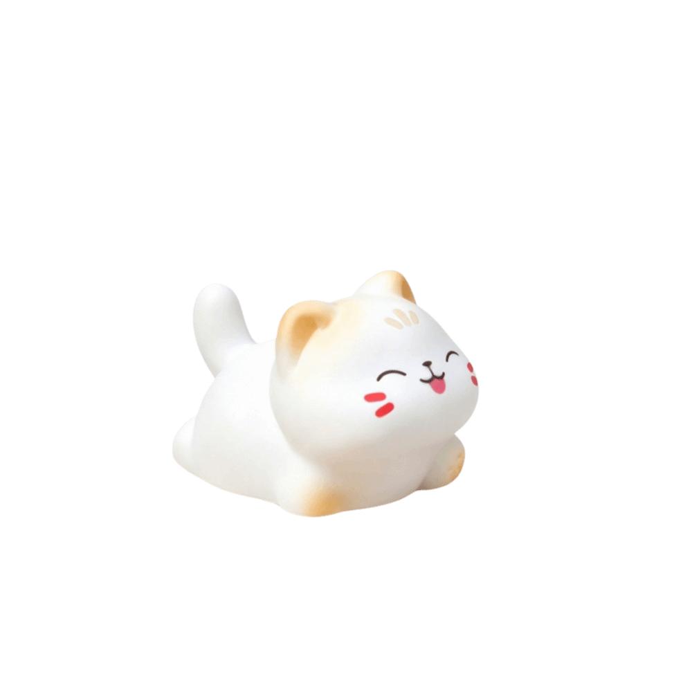 Wealth Cat Model Mini Resin Crafts Kawaii Animal Ornaments Cat Figurine  Desktop Decoration